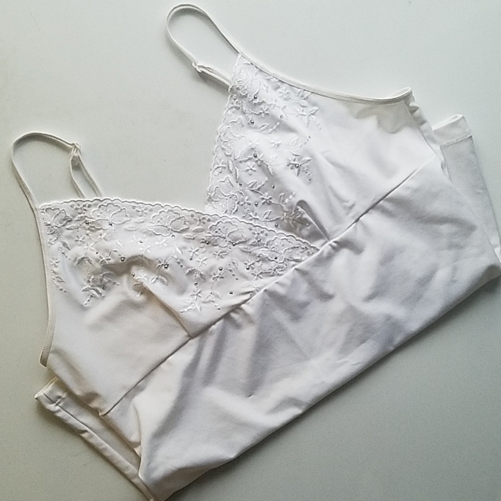 Express White embellished tank